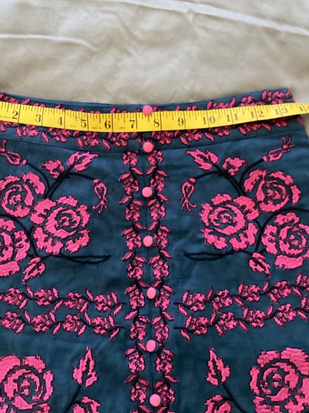 Anthropologie Embroidered Cotton Midi Skirt - Picture 8 of 12